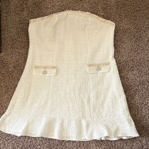 SHEIN White Strapless Mini Dress
